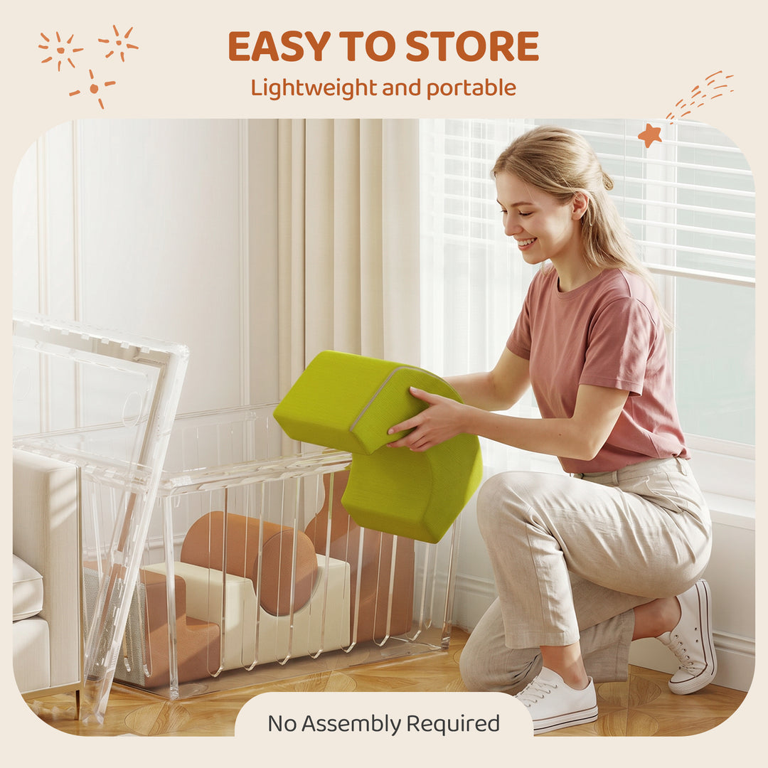 Toddlers Climbing Toys, 5-Piece Foam Climbing Blocks with Non-Slip Bot