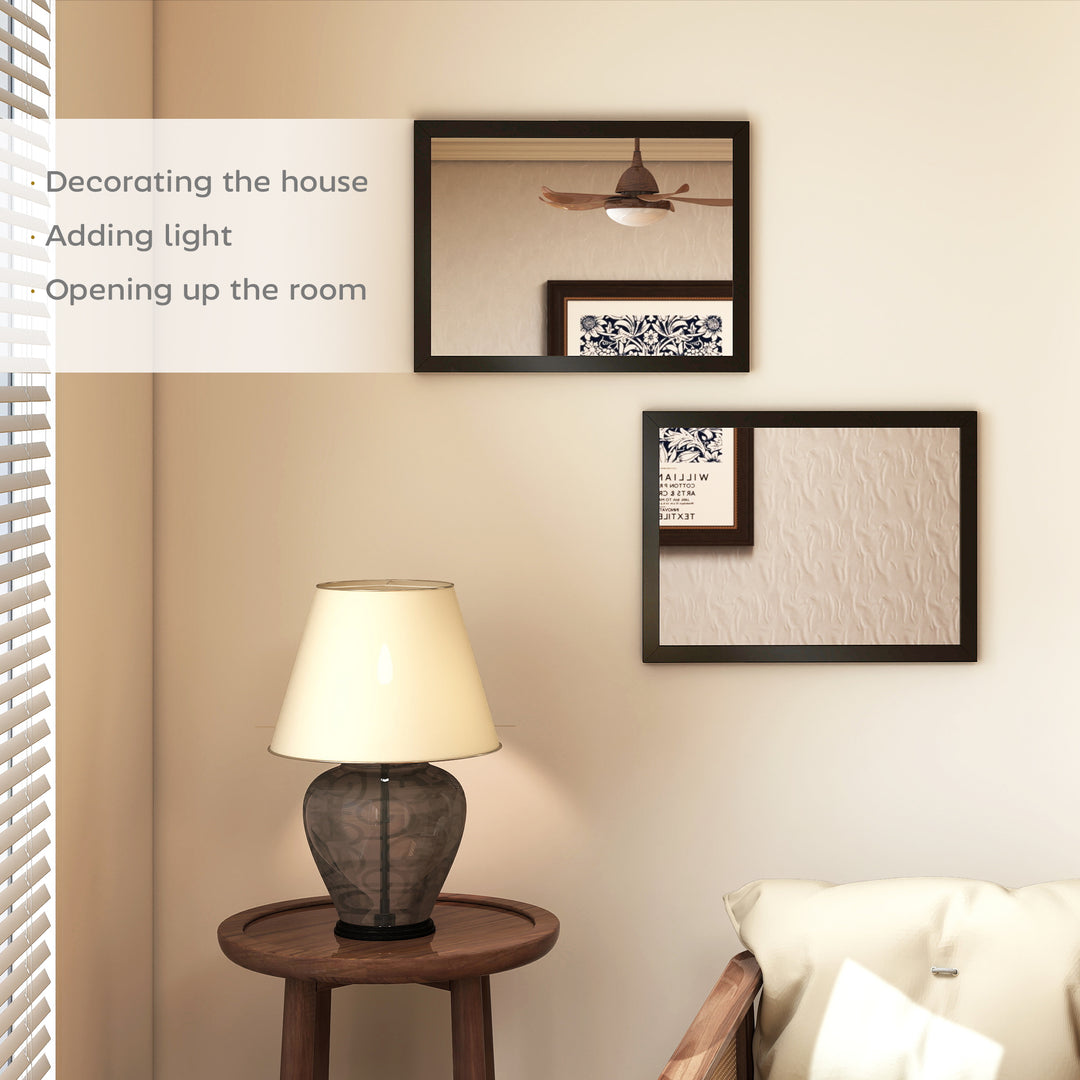 Wall Bathroom Mirror, 30 x 40 cm Wall-Mounted Mirror for Living Room, 