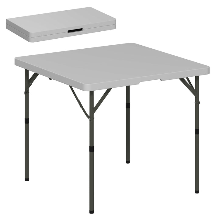 34/74cm Folding Camping Table, with Handle - Grey