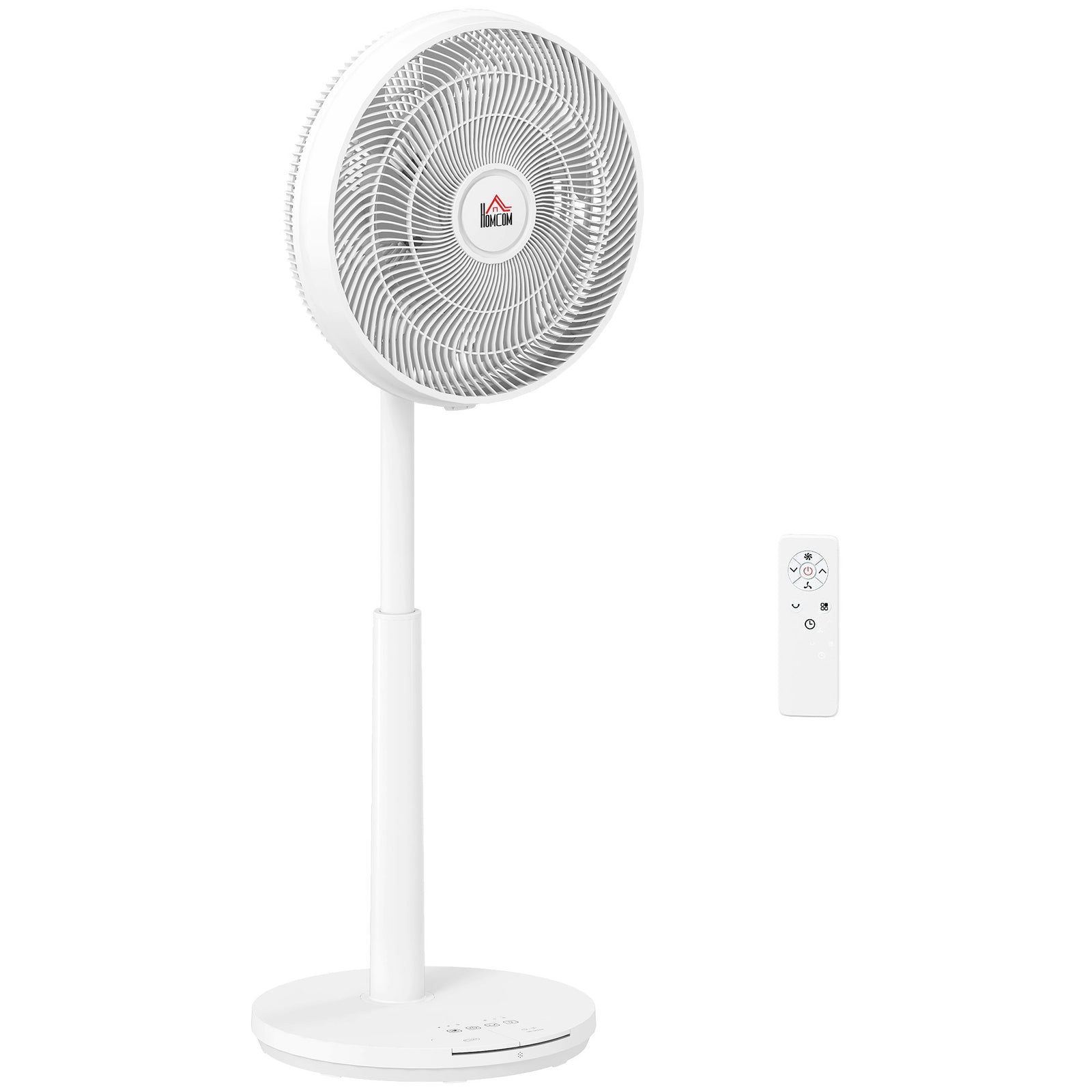 Pedestal Fan with Oscillating, Tilt, Adjustable Height, White