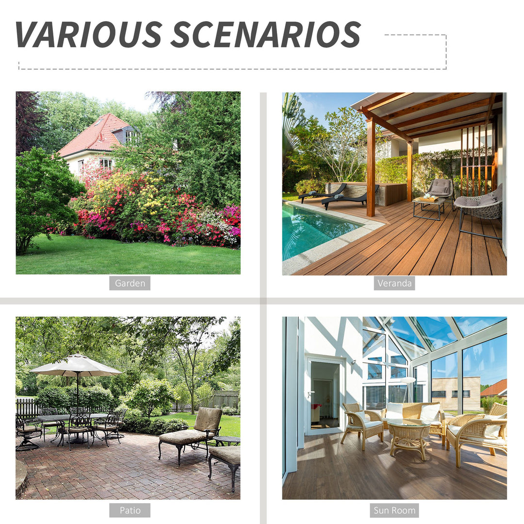 MCL Set of Four Folding Rattan Seat Chairs - Brown