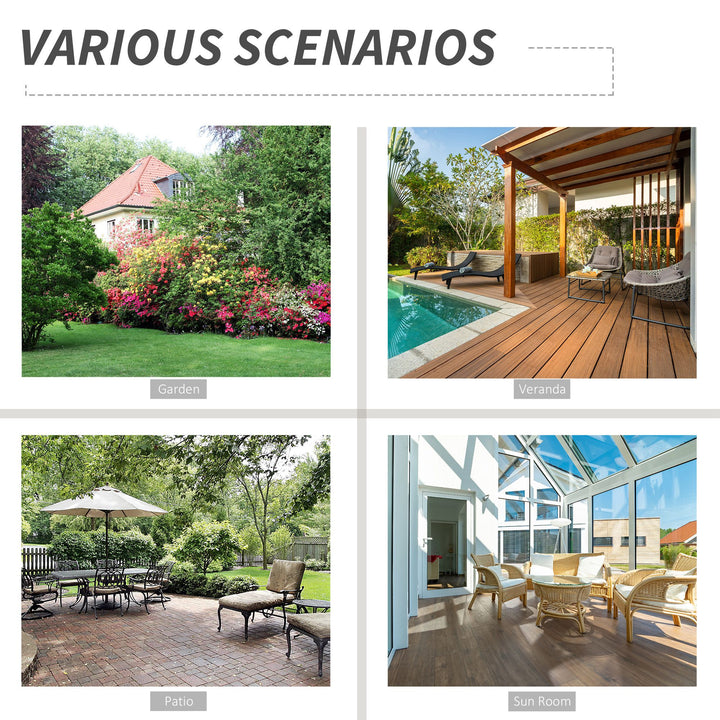 MCL Set of Four Folding Rattan Seat Chairs - Brown