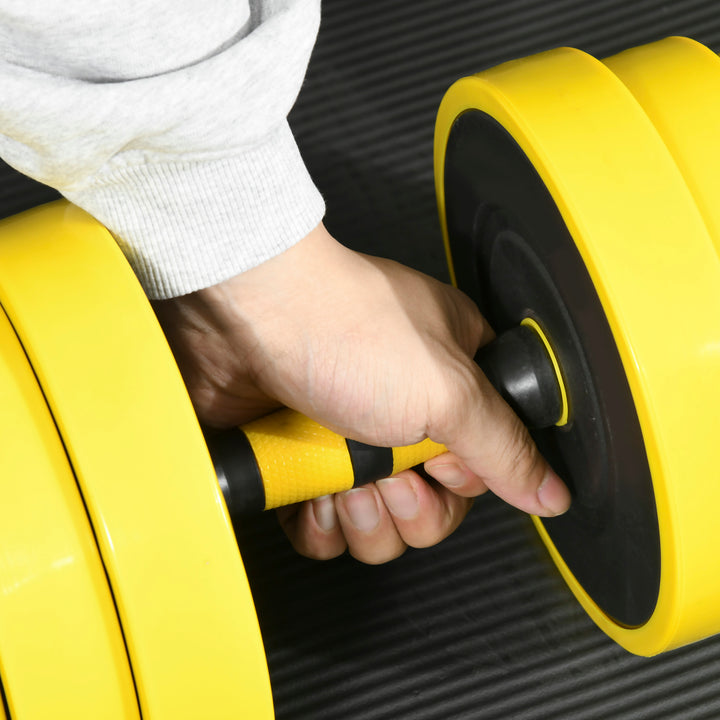 30KG Dumbbell & Barbell Adjustable Set Plate Bar Clamp Rod Home Gym Sports Area Exercise Ergonomic