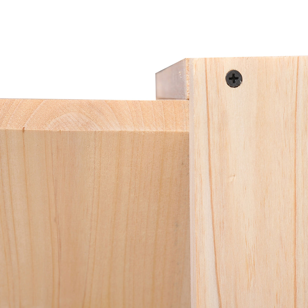 MCL Wooden Wine Rack for 24 Bottle Square Tabletop Storage Holder Stand