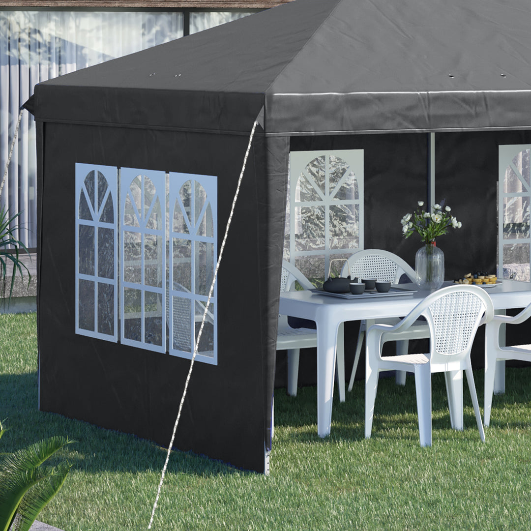 3 x 6m Pop-Up Gazebo, with Removable Walls - Grey