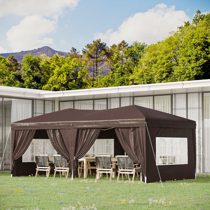 Outsunny Pop Up Gazebo Marquee, size(6m x 3m)