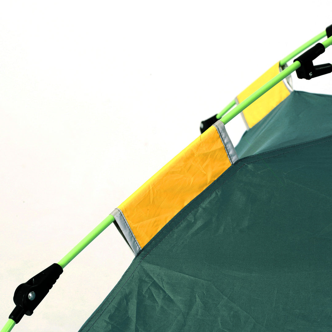 Beach Tent for 1-2 Person Pop-up Design with 2 Mesh Windows & 2 Doors Dark Green