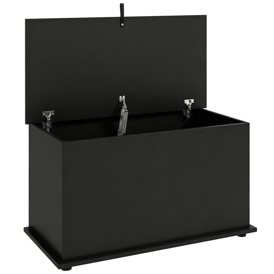 Storage Chest, 102L Blanket Box, Shoe Bench with Safety Hinged Lid, Be