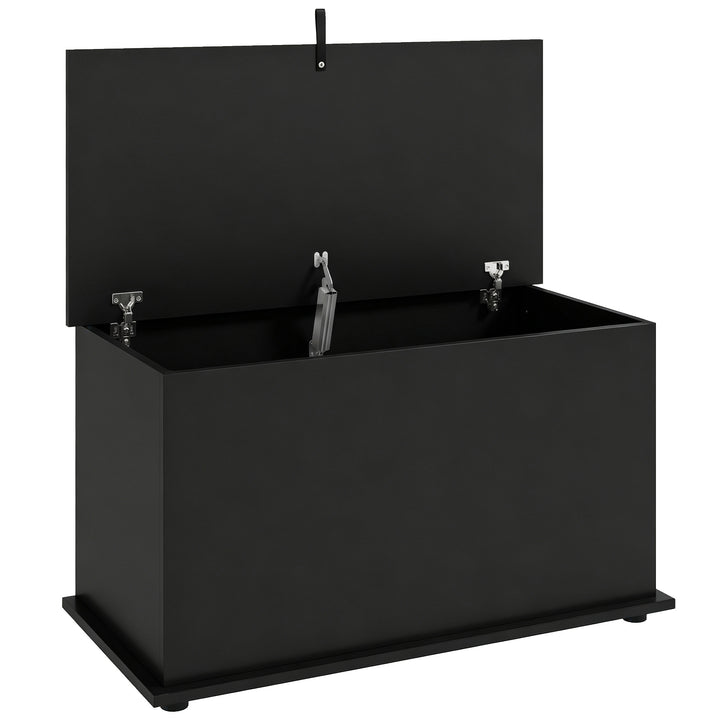 Storage Chest, 102L Blanket Box, Shoe Bench with Safety Hinged Lid, Be
