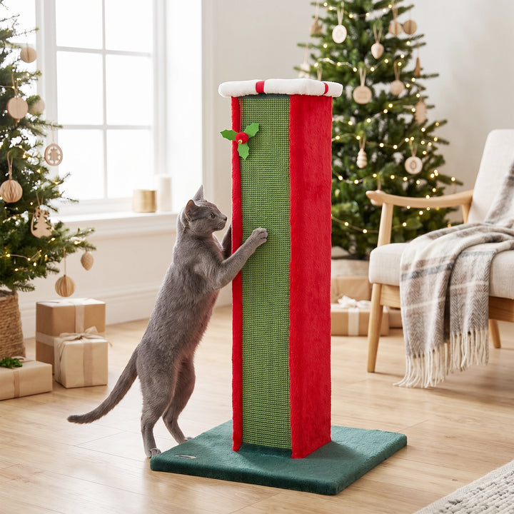 Cat Scratching Post for Indoor Cats, 81cm Tall Cat Scratcher with Sisa