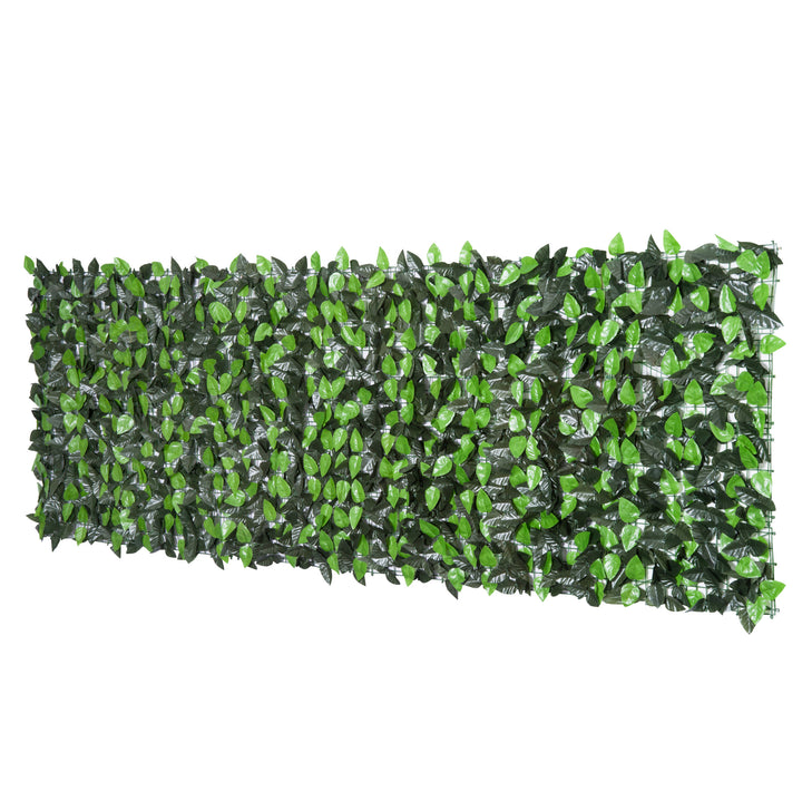 MCL Artificial Leaf Hedge Screen Privacy Fence Panel for Garden Outdoor Indoor Decor 3M x 1M Light Green and Dark Green