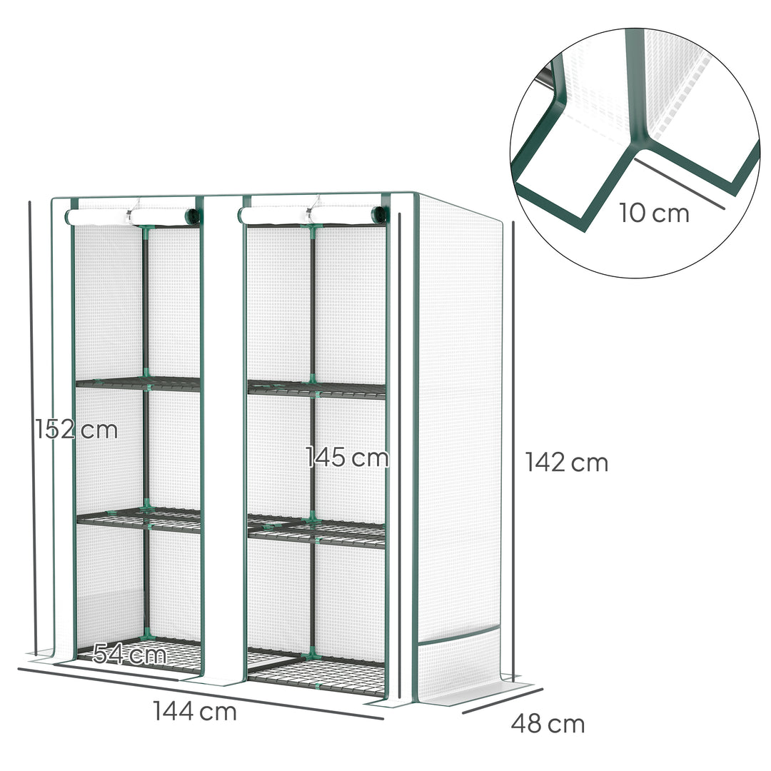 Three-Tier Mini Greenhouse - White