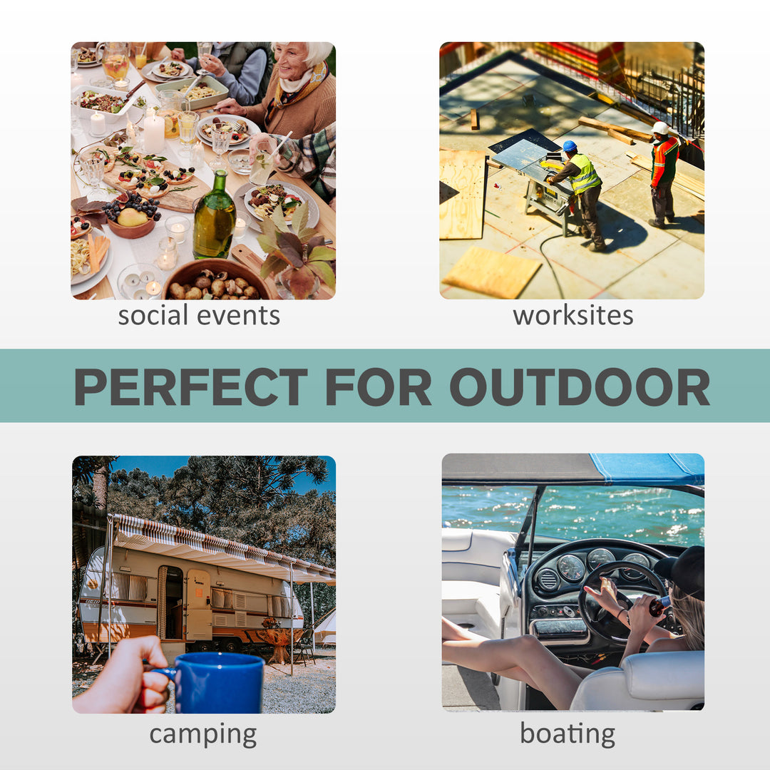 MCL Camping Sink, 17L Portable Hand Wash Station with Towel Holder, Soap Dispenser and Rolling Wheels, Outdoor Sink for Events, Gatherings, Worksite