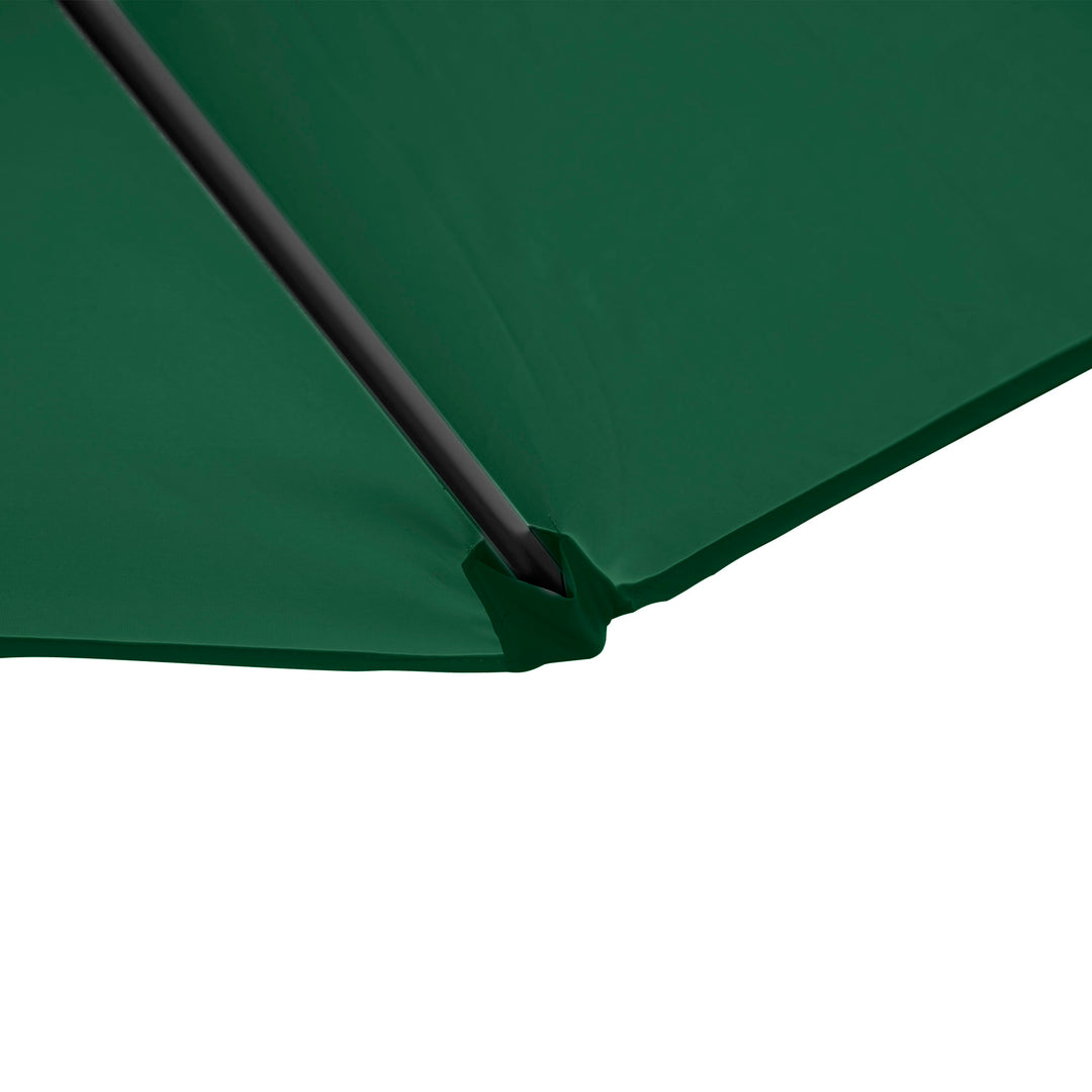 2.5M Garden Cantilever Parasol, Offset Roma Patio Umbrella Hanging Sun Shade Canopy Shelter with 360° Rotation and Cross Base, Green