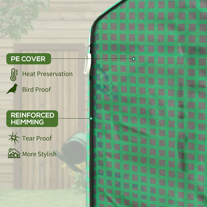 Greenhouse Cover Replacement Walk-in PE Hot House Cover with Roll-up D