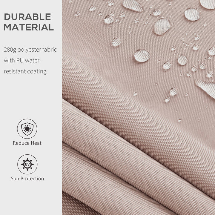 4x2.5m Manual Awning Window Door Sun Weather Shade w/ Handle Beige
