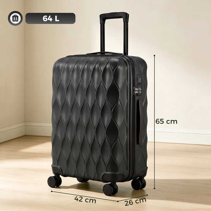 24Inch Suitcase, ABS Hard Shell Checked Luggage with TSA Lock - view 3