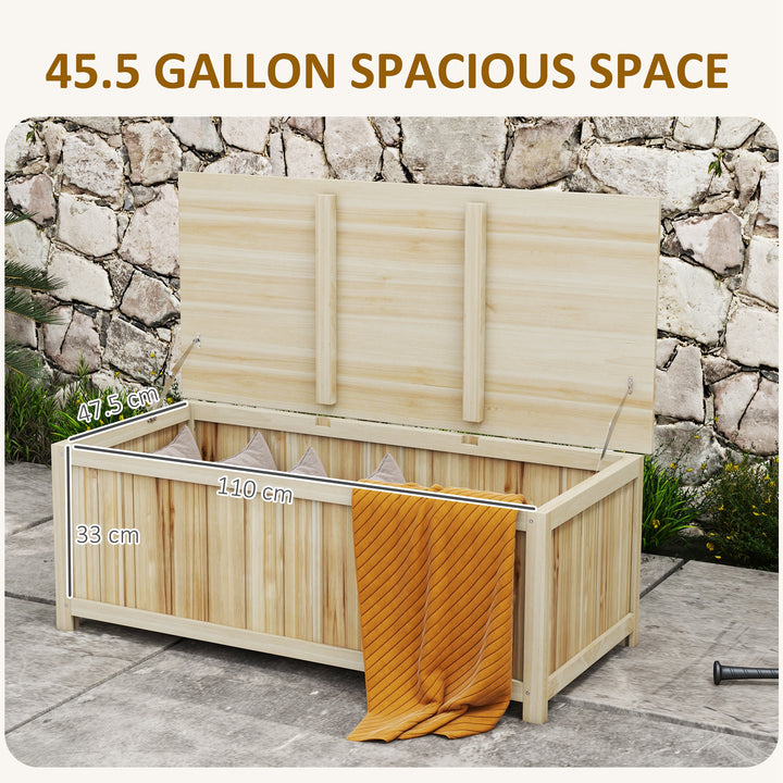 172 Litre Outdoor Storage Box, Wooden terrace Box Garden Storage Container