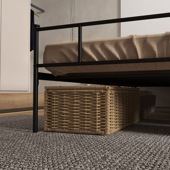 MCL King Size Bed Frame, 5ft4 Metal Bed Base with Headboard and Footboard, 31cm Underneath Storage Space for Bedroom