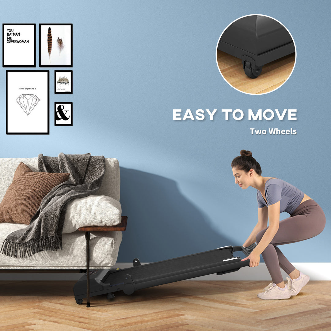 2.5HP Walking Pad Treadmill, Folding Under Desk Treadmill, Walking Machine, 1-10km/h, with Remote Control
