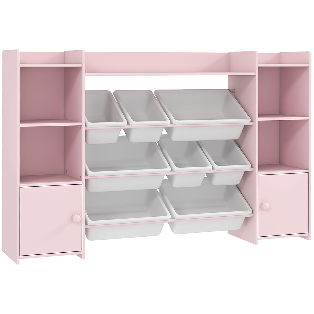 Kids Toy Organizers and Storage with 8 Removable Storage Bins and Book