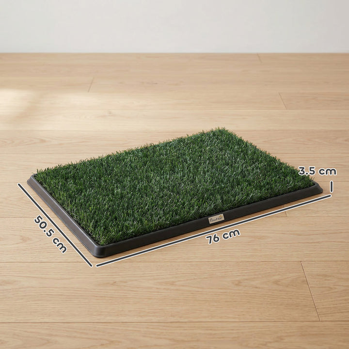 Dog Grass Pee Pad with Tray, Dog Toilet Tray with 2 Artificial Grass - view 3
