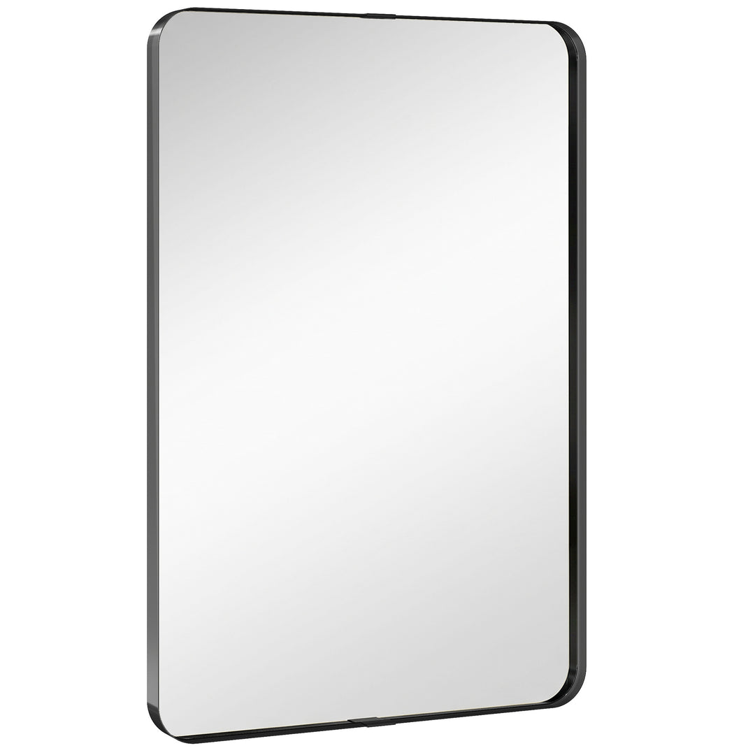 Rectangular Wall Mirror, 90 x 60 cm Wall Mounted Bathroom Mirror with 