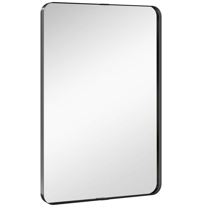 Rectangular Wall Mirror, 90 x 60 cm Wall Mounted Bathroom Mirror with 