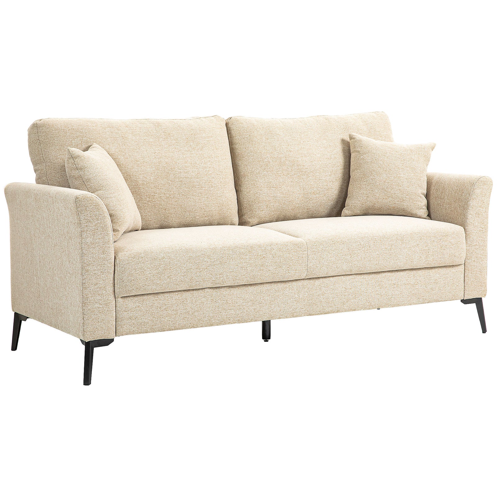 Three-Seater Linen-Look Sofa - Beige