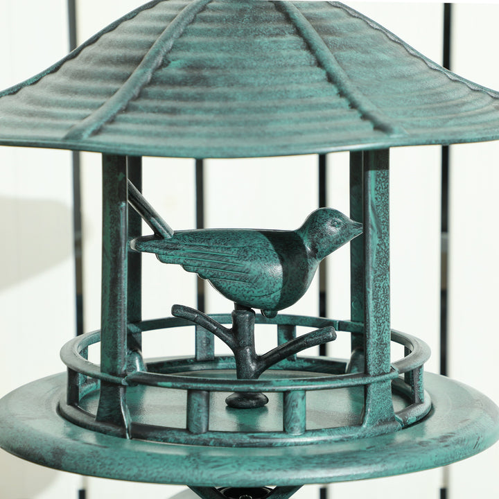 3-in-1 Garden Bird Bath, Freestanding Birdbath with Large Water Basin,
