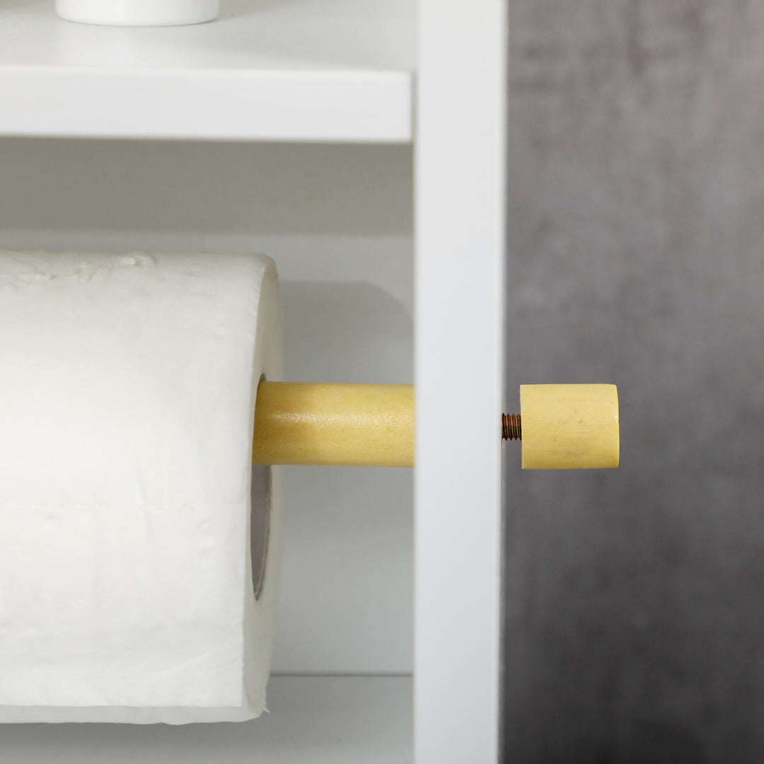Multi-Storage Narrow Bathroom Cabinet - White