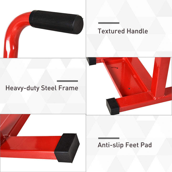 Steel Motorbike Jack Lift, 27.5 / 39.5 H cm - Red