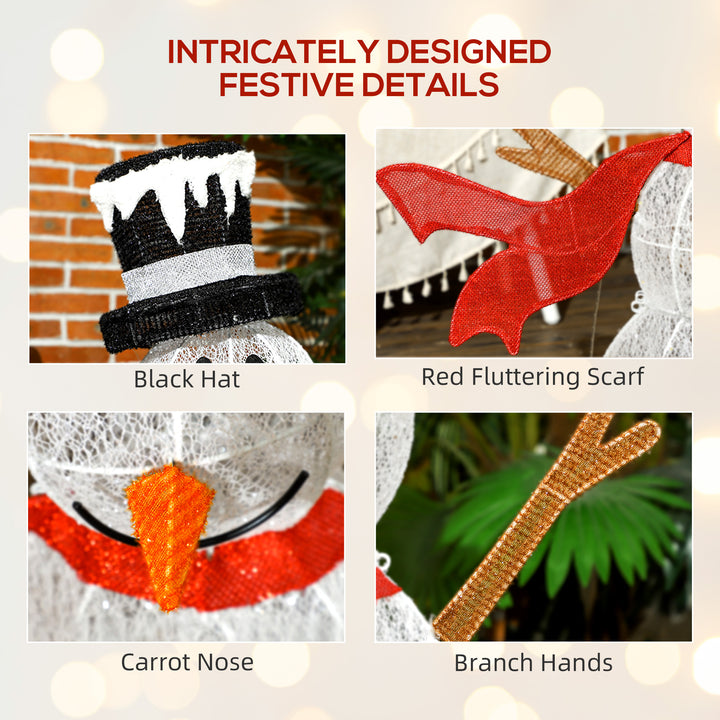 MCL 3ft 78 LED Light Outdoor Snowman Decoration, with Accessories