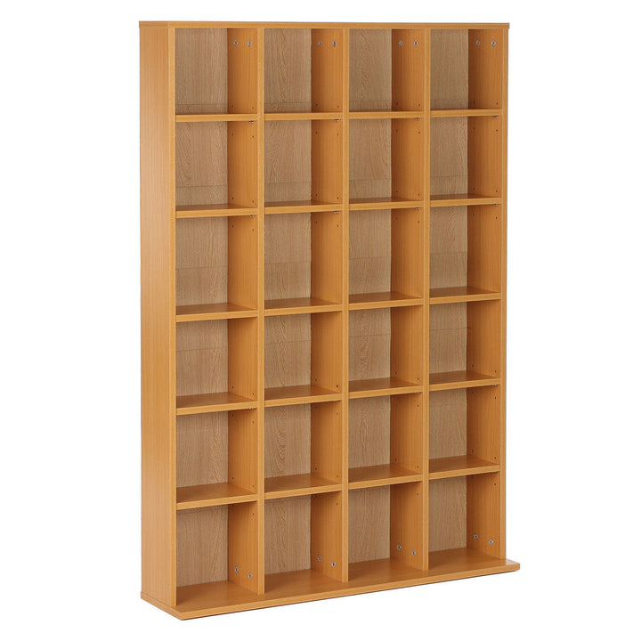 MCL CD Storage Unit with Adjustable Shelves, 89 x 130.5 cm, Beech Wood Finish
