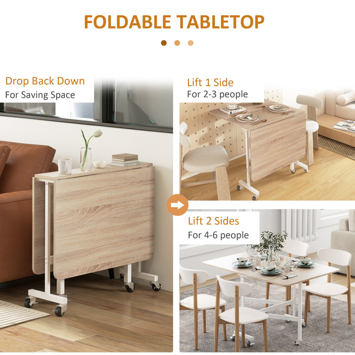 4-6 Person Drop Leaf Dining Table - Oak
