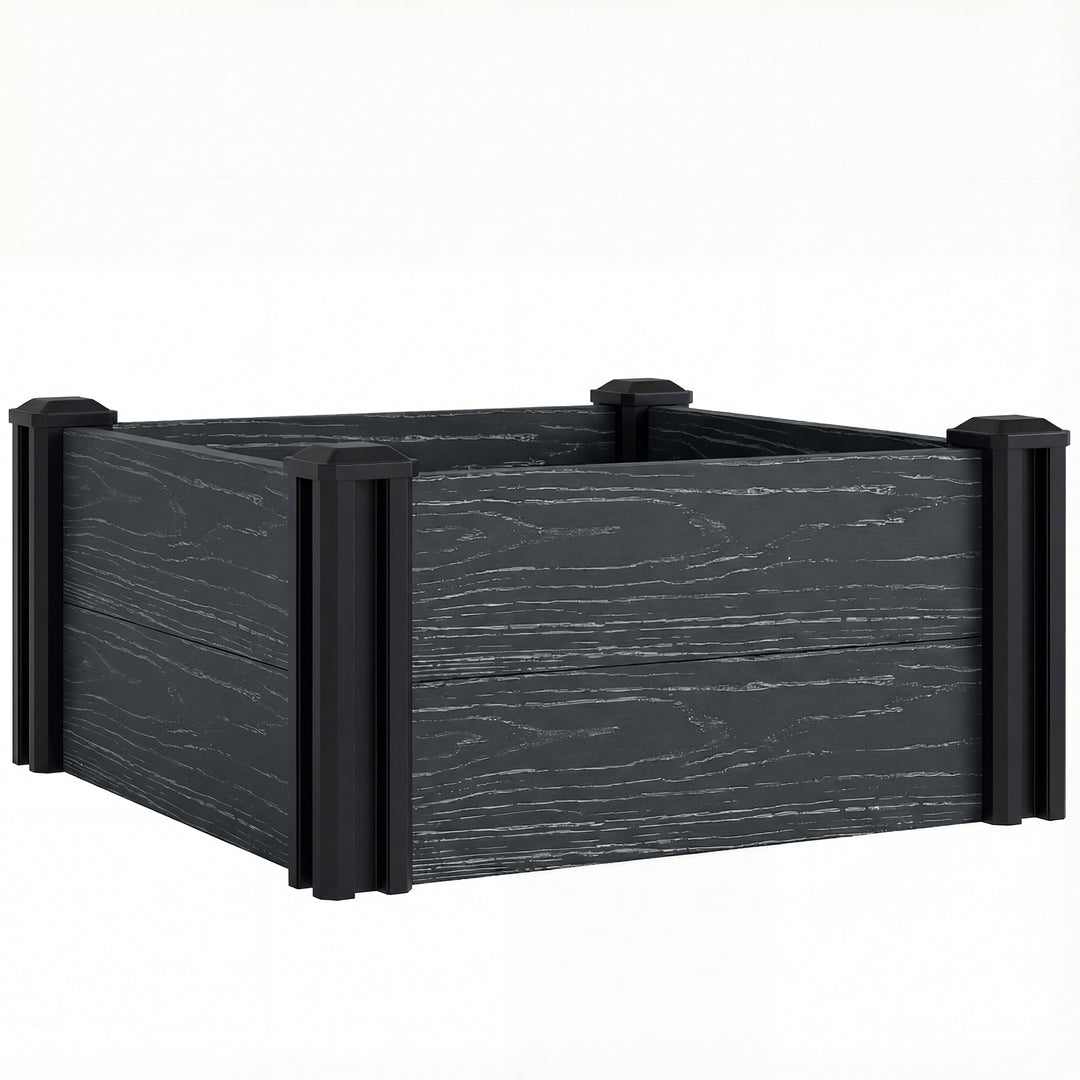 Vinyl Raised Garden Bed Kit, 2 x 2 x 1ft Modular Elevated Garden Box w