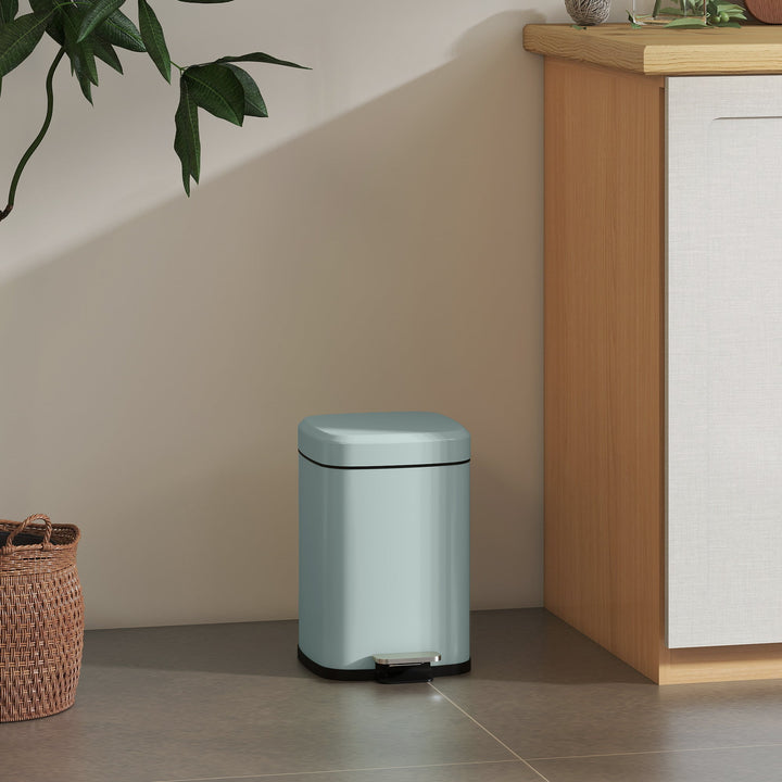 12L Modern Boxy Metal Home Kitchen Bin