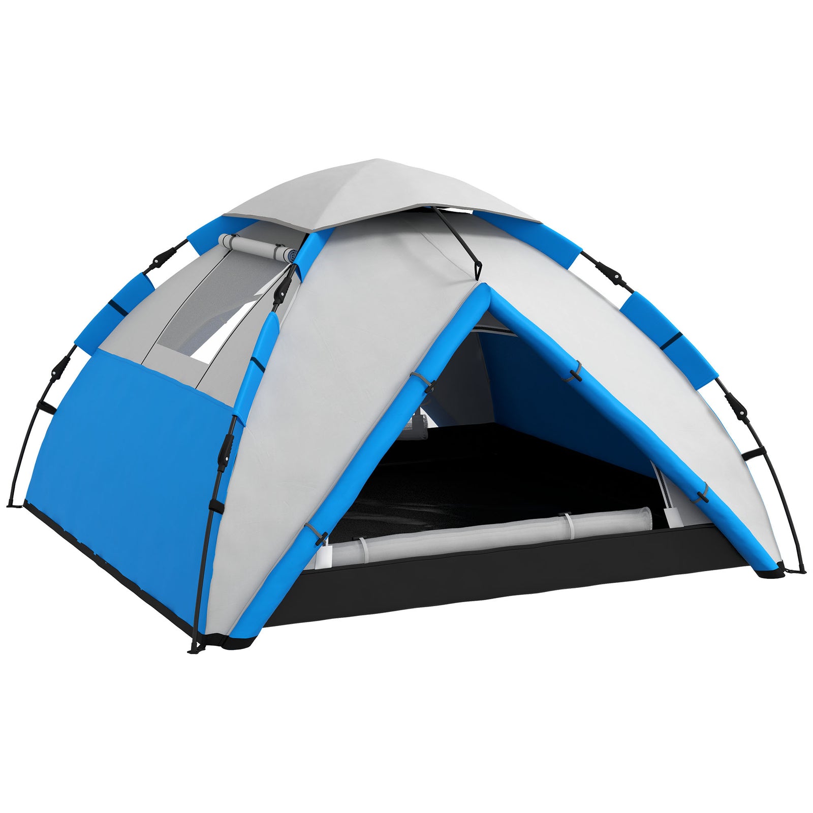 Two-Man One Room Camping Tent, with Accessories - Blue