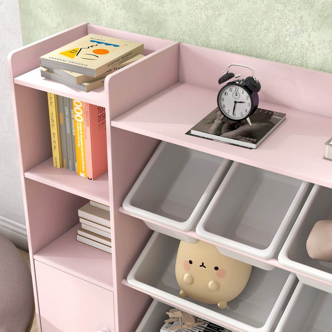Kids Toy Organizers and Storage with 8 Removable Storage Bins and Book