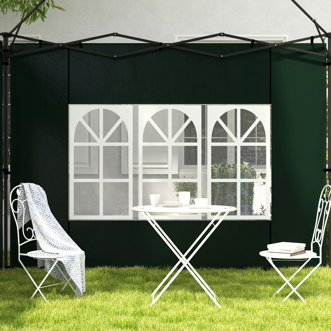 Outsunny 3 Meters Canopy Gazebo Marquee Replacement Exchangeable Side Panel Wall Panels Walls (Green)