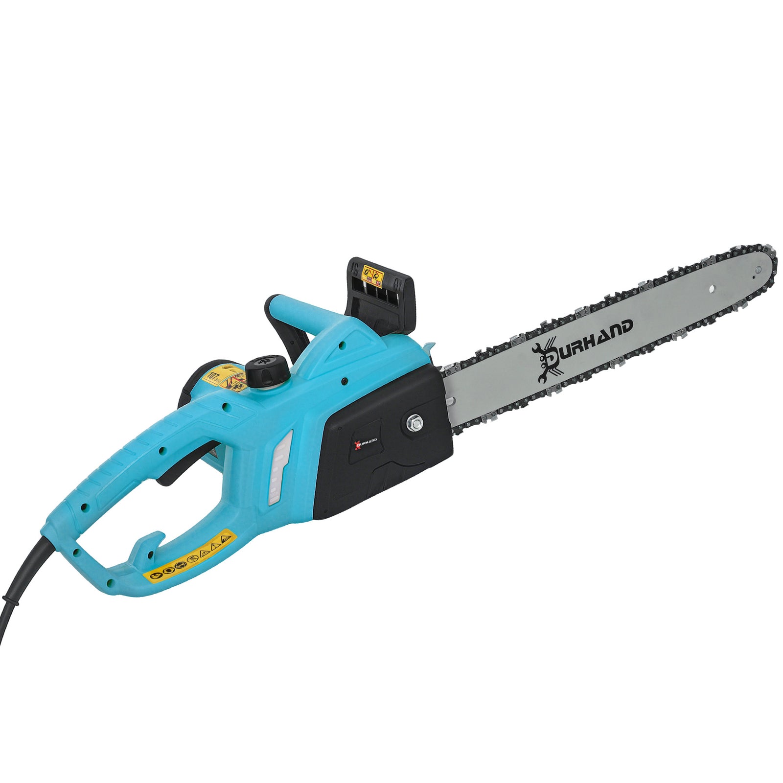 Aluminium Chainsaw with Double Brake Protection and Bar Cover, 2000 W, 40 cm, for Wood, Trees and Branches, Blue