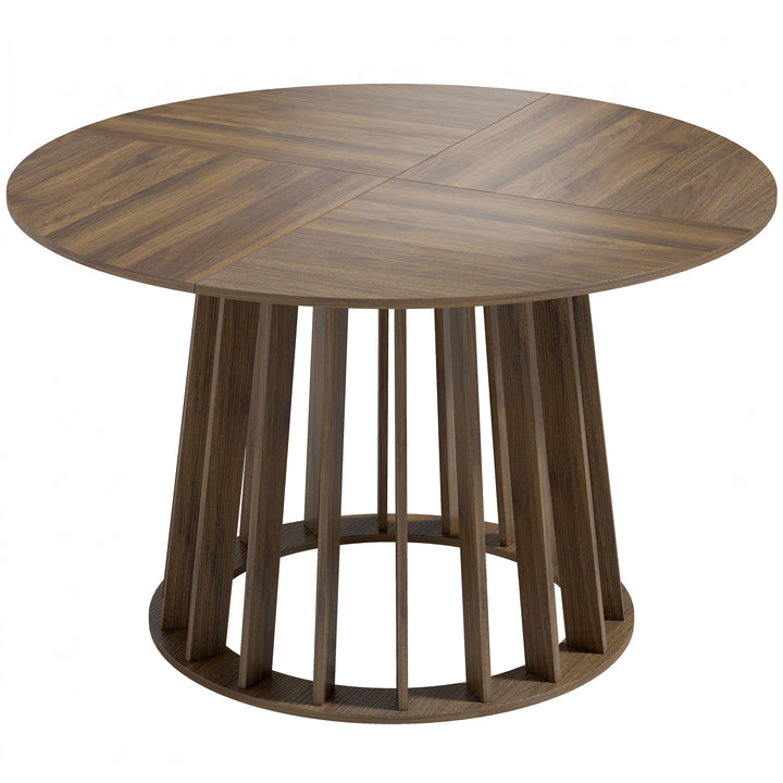Dining Table for 4-6 People Modern Kitchen Table with Slatted Base 120