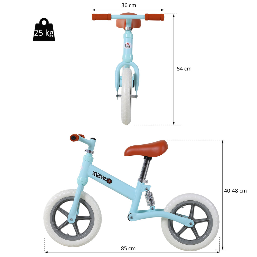 HOMCOM Stride-Right Toddler Cycle: Pedal-Free Balance Trainer for Developing Walking Prowess, Azure Blue | Aosom UK