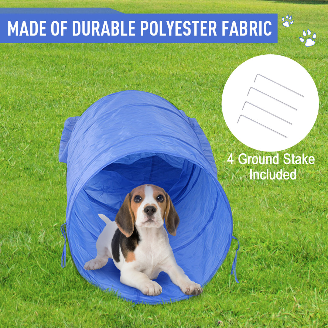 Dog Agility Equipment Training Set Carry Bag Adjustable (Pole + Hoop + Hurdle+Tunnel + Pause Box)