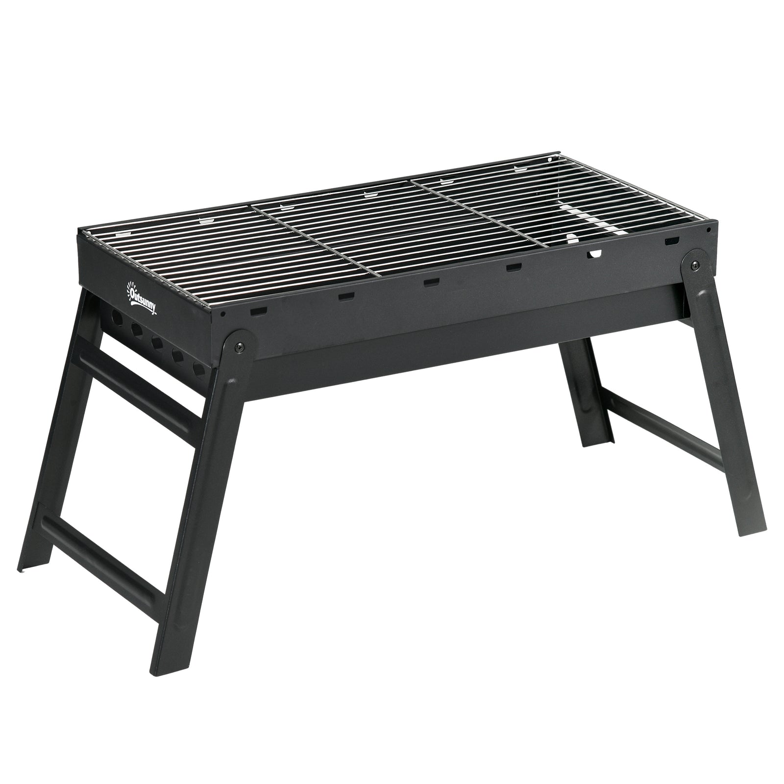 Foldable Charcoal Grill - Black