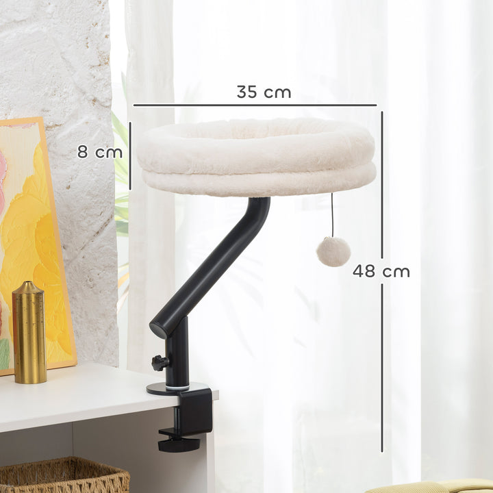 Cat Desk Bed, Cat Hammock 360° Rotatable Adjustable for Window, Table,