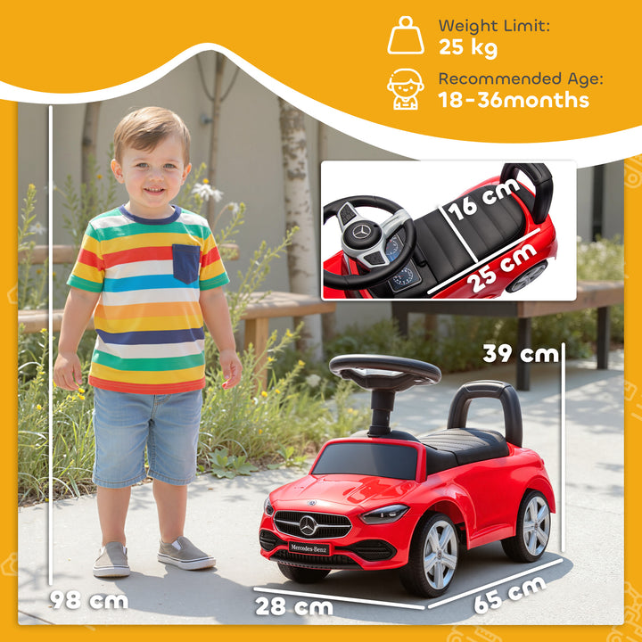 Official Mercedes-Benz Ride On Car, Foot to Floor Sliding Walker with 