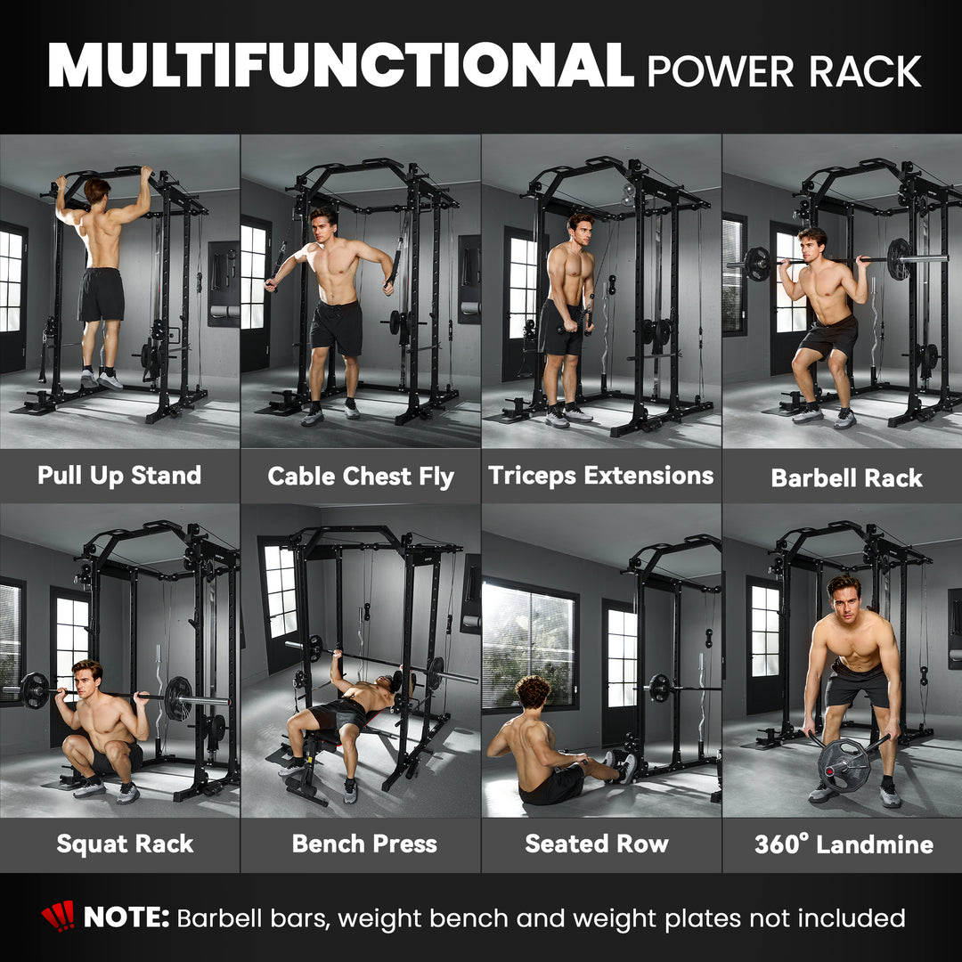 Lat Pull-Down Home Gym Machine with Cable Crossover for Home Strength Training
