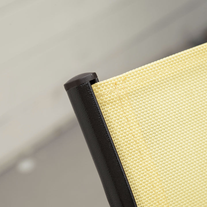 Set of Four Stackable Mesh Seat Chairs - Beige