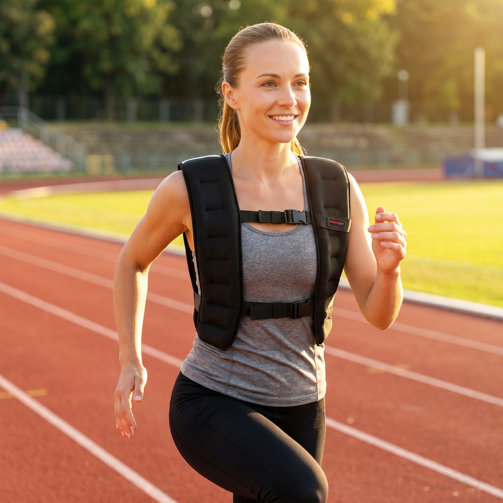 Weighted Vest, 10 kg Weight Vest with Adjustable Straps, Reflective St